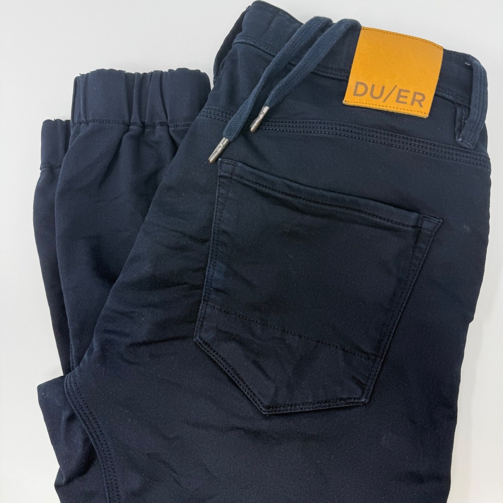 DU/ER N2X Slim‎ Fit Performance Denim Joggers Navy Blue Mens 32x29
